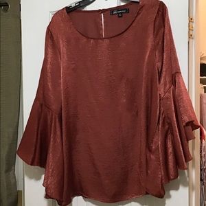 Beautiful Bronze's silky style blouse